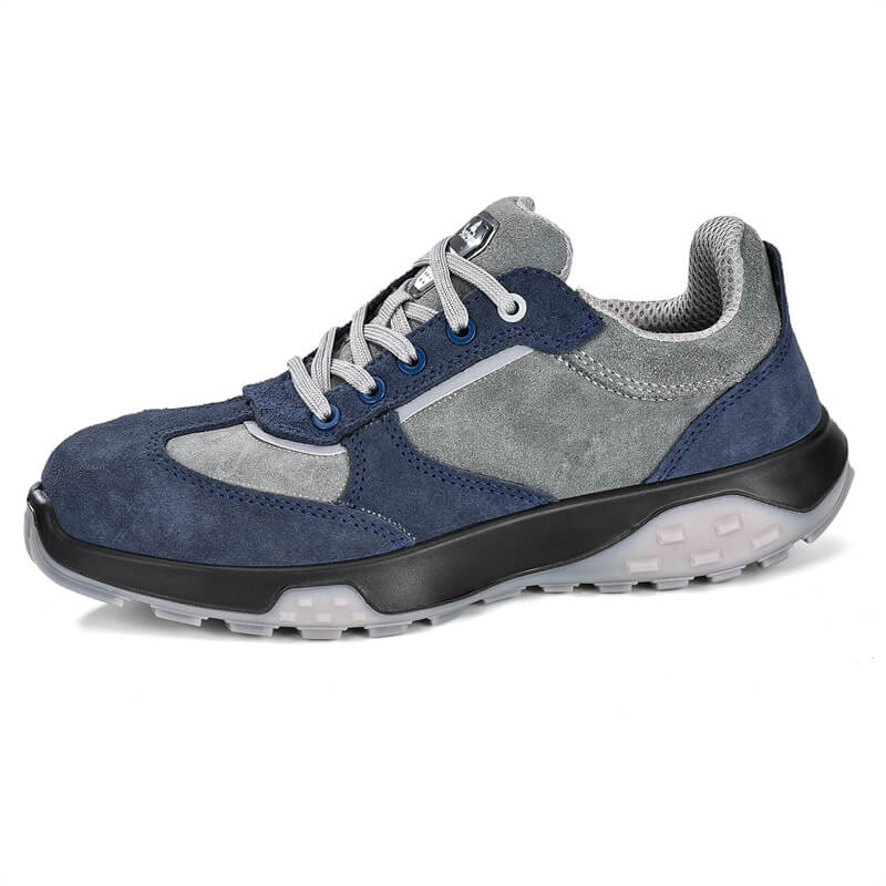 Antelope Blue S1P Wide Fit Breathable Leather Sports Safety Shoes
