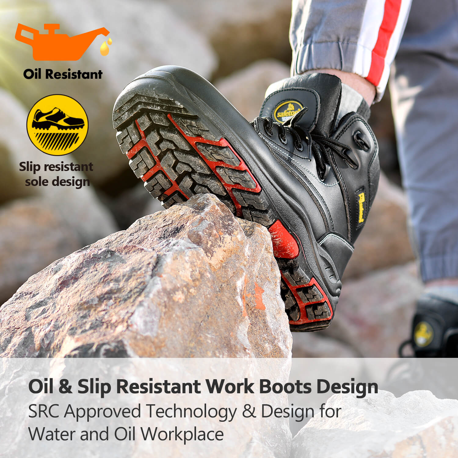 Safetoe Water Resistant Wide Fit Safety Work Boots