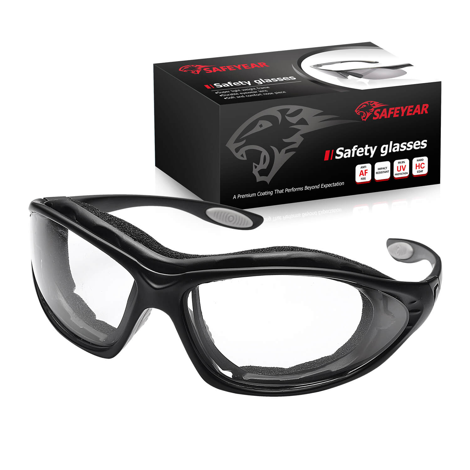 Safeyear Anti Fog Z87 Safety Glasses Goggles for Men & Women