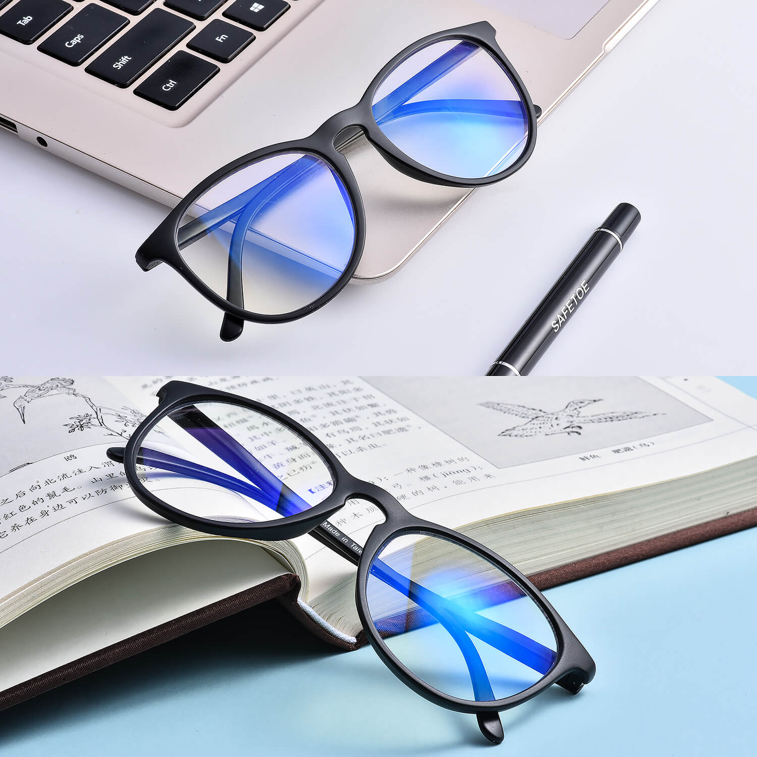 Safeyear Blue Light Blocking Glasses, Anti Glare Blue Light Glasses for Men & Women