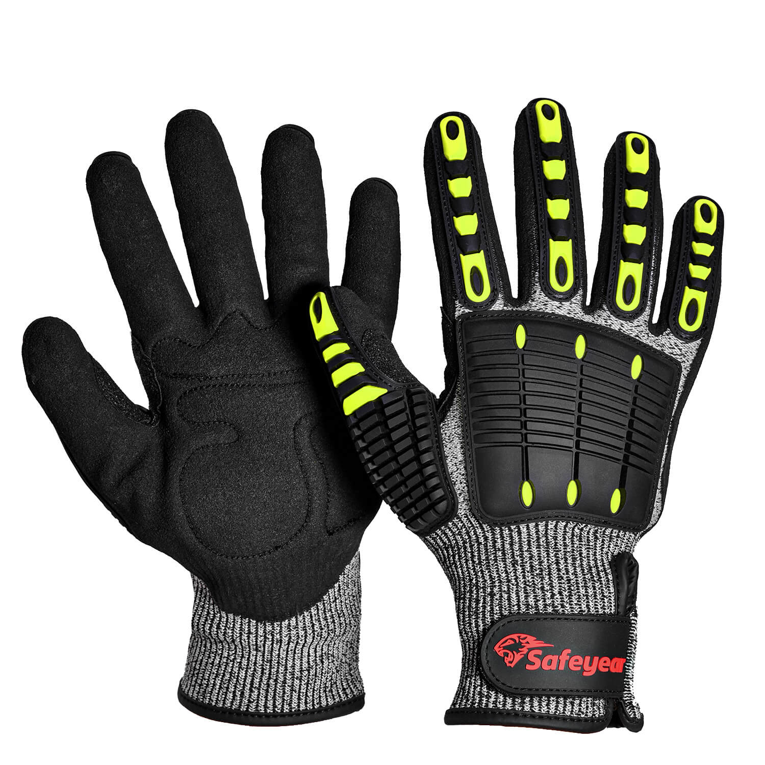 Safeyear Cut-Resistant Kevlar Mechanic Work Gloves for Men & Women