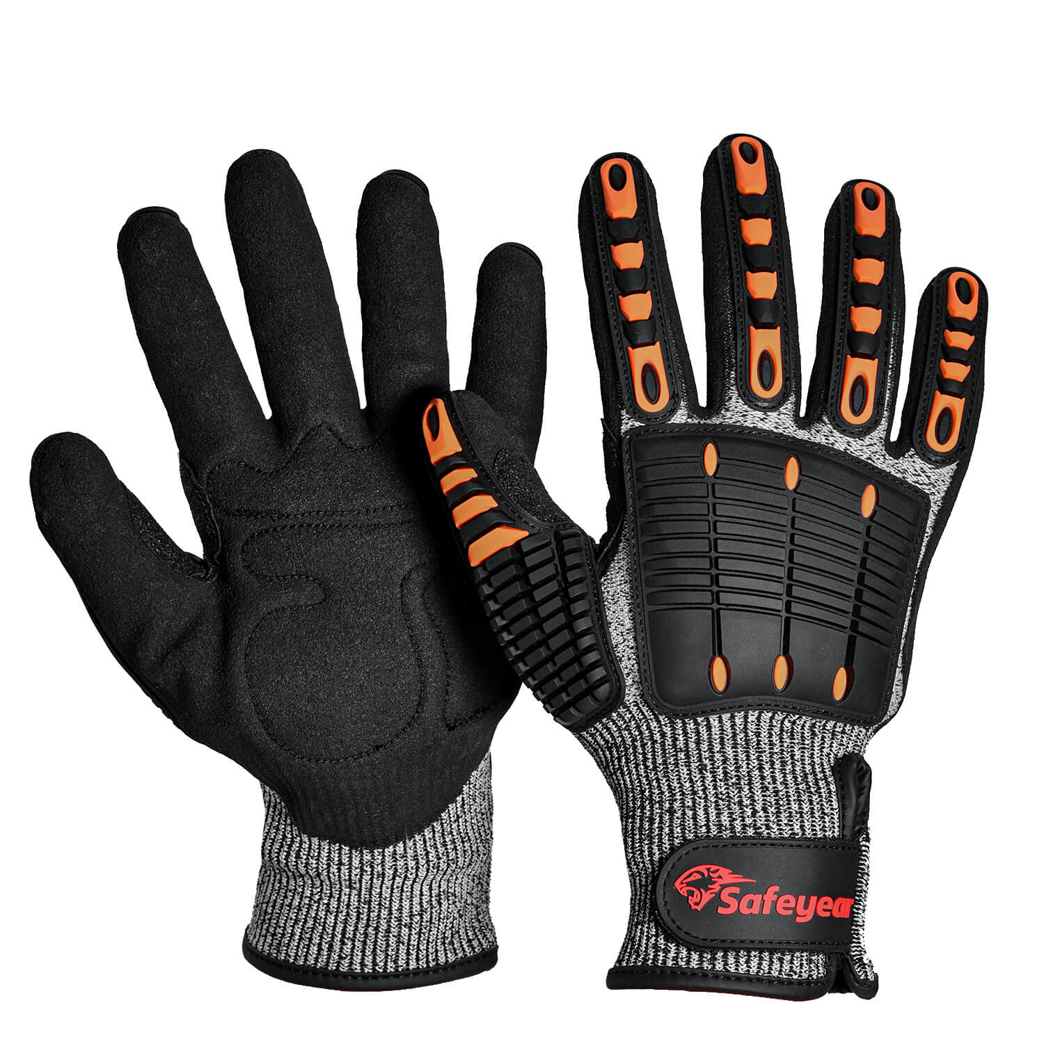 Safeyear Cut Resistant Mechanics Safety Work Gloves for Men & Women